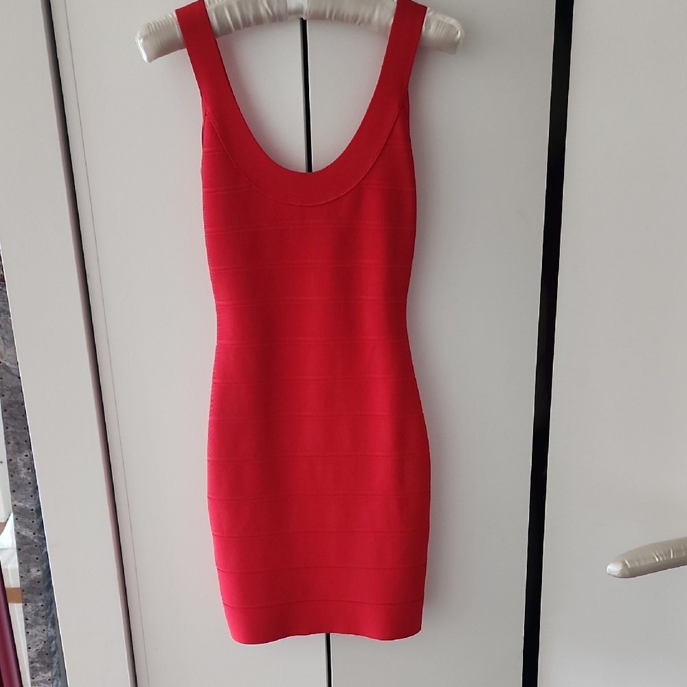 Herve Leger Vibrant Red Mini Dress